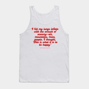 What is happy - Aesthetic Sylvia Plath quote retro Tank Top